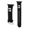 Curea Karl Lagerfeld Karl and Choupette Head NFT pentru Apple Watch 42/44/45/46/49 Negru