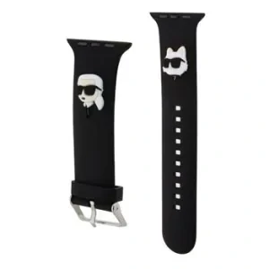 Curea Karl Lagerfeld Karl and Choupette Head NFT pentru Apple Watch 42/44/45/46/49 Negru