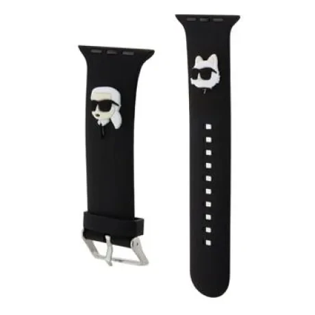 Curea Karl Lagerfeld Karl and Choupette Head NFT pentru Apple Watch 42/44/45/46/49 Negru