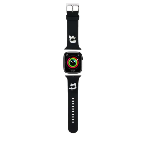 Curea Karl Lagerfeld Karl and Choupette Head NFT pentru Apple Watch 42/44/45/46/49 Negru
