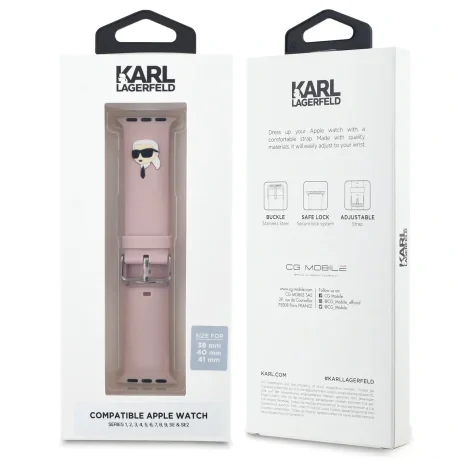 Curea Karl Lagerfeld Karl Head NFT pentru Apple Watch 38/40/41 roz