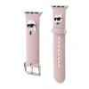 Curea NFT Karl Lagerfeld Karl and Choupette Head pentru Apple Watch 38/40/41 roz