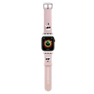 Curea NFT Karl Lagerfeld Karl and Choupette Head pentru Apple Watch 42/44/45/46/49 roz