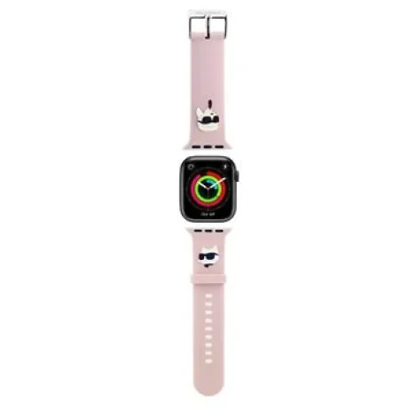 Curea NFT Karl Lagerfeld Karl and Choupette Head pentru Apple Watch 42/44/45/46/49 roz