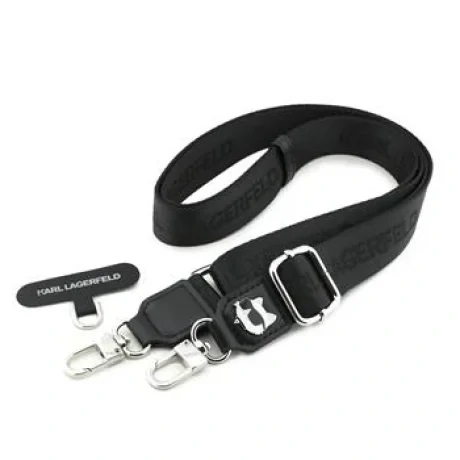Curea universală crossbody Karl Lagerfeld Choupette Patch neagră