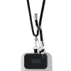 Curea universală Karl Lagerfeld Crossbody cu șnur și pini Ikonik negri