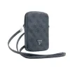 Geantă de telefon Guess PU 4G cu logo triunghiular și fermoar, neagră