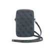 Geantă de telefon Guess PU 4G cu logo triunghiular și fermoar, neagră
