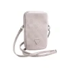 Geantă de telefon Guess PU 4G cu logo triunghiular și fermoar, roz
