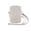 Geantă de telefon Guess PU 4G cu logo triunghiular și fermoar, roz
