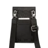 Geantă de telefon Karl Lagerfeld Saffiano Monogram neagră