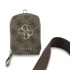 Geantă Guess Crossbody cu curea din PU 4G cu logo metalic + portofel maro