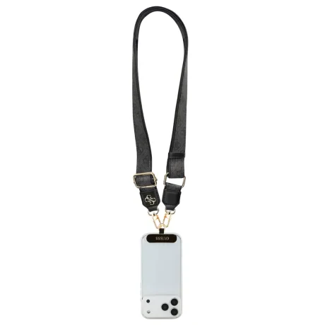 Geantă Guess Crossbody cu curea din PU 4G, logo metalic, neagră