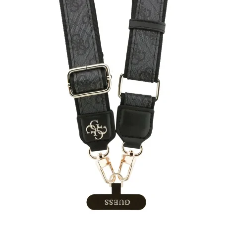Geantă Guess Crossbody cu curea din PU 4G, logo metalic, neagră