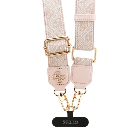 Geantă Guess Crossbody cu curea din PU 4G, logo metalic, roz