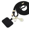 Geantă Guess Crossbody cu șnur 4G, auriu/negru