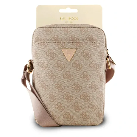 Geantă Guess PU 4G Triangle Logo 8&amp;quot; Roz