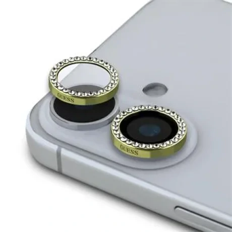 Husa de protecție Guess Fixed Glitter pentru iPhone 16/16 Plus, aurie