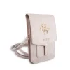 Husă de telefon Guess PU 4G cu logo metalic, roz