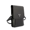 Husă de telefon Guess PU Saffiano Triangle Logo Neagră