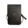 Husă de telefon Guess PU Saffiano Triangle Logo Neagră