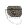 Husă Guess PU 4G Classic Logo Pearl Strap pentru AirPods Pro 3, maro