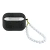 Husă Guess PU 4G Classic Logo Pearl Strap pentru AirPods Pro 3, neagră