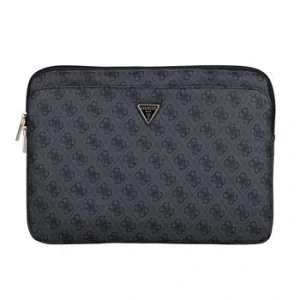 Husă Guess PU 4G Triangle Logo pentru Notebook 14&amp;quot; Neagră