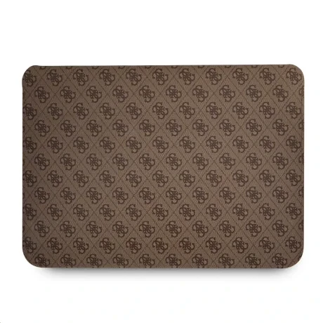 Husă pentru computer Guess PU 4G cu logo metalic, 13&amp;quot; maro