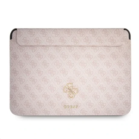 Husă pentru computer Guess PU 4G cu logo metalic, 13&amp;quot; roz