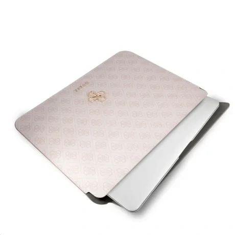 Husă pentru computer Guess PU 4G cu logo metalic, 13&amp;quot; roz