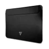 Husă pentru computer Guess Saffiano Triangle Metal Logo 13/14&amp;quot; Neagră