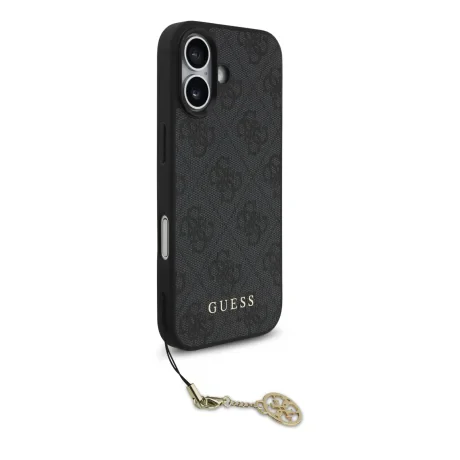 Husa spate Guess 4G Charm MagSafe pentru iPhone 17, gri ton pe ton
