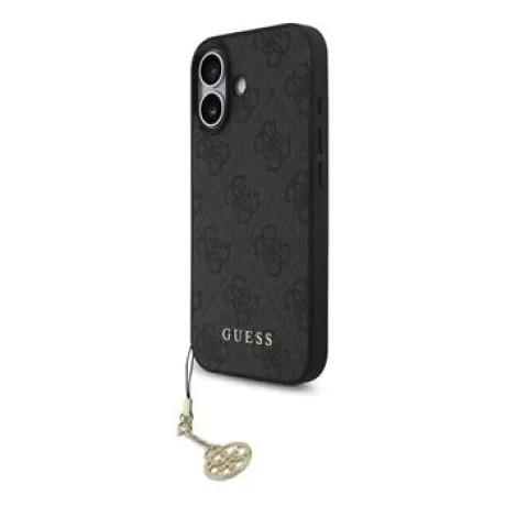 Husa spate Guess 4G Charm MagSafe pentru iPhone 17, gri ton pe ton