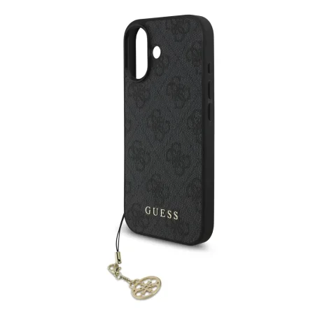 Husa spate Guess 4G Charm MagSafe pentru iPhone 17, gri ton pe ton
