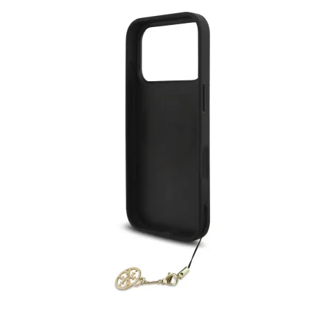 Husă spate Guess 4G Charm MagSafe pentru iPhone 17 Pro, gri ton pe ton