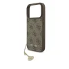Husă spate Guess 4G Charm MagSafe pentru iPhone 17 Pro, maro, ton pe ton