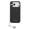 Husă spate Guess 4G Charm MagSafe pentru iPhone 17 Pro Max, gri ton pe ton