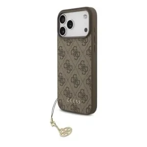 Husă spate Guess 4G Charm MagSafe pentru iPhone 17 Pro Max, maro, ton pe ton