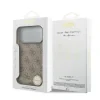 Husă spate Guess 4G Charm MagSafe pentru iPhone 17 Pro Max, maro, ton pe ton