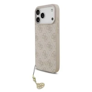 Husă spate Guess 4G Charm MagSafe pentru iPhone 17 Pro Max, roz ton pe ton