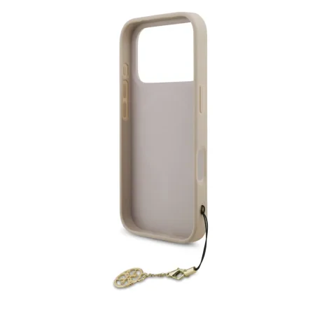 Husă spate Guess 4G Charm MagSafe pentru iPhone 17 Pro, roz ton pe ton