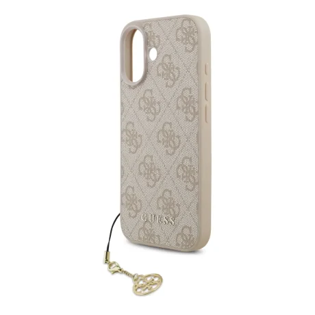 Husa spate Guess 4G Charm MagSafe pentru iPhone 17, roz ton pe ton