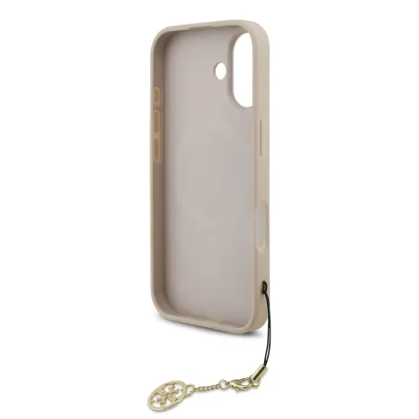 Husa spate Guess 4G Charm MagSafe pentru iPhone 17, roz ton pe ton