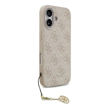 Husa spate Guess 4G Charm MagSafe pentru iPhone 17, roz ton pe ton