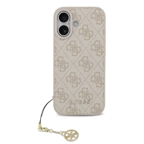 Husa spate Guess 4G Charm MagSafe pentru iPhone 17, roz ton pe ton