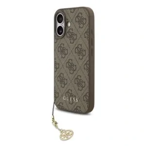 Husă spate Guess 4G Charm MagSafe pentru iPhone 17, ton pe ton, maro