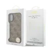 Husă spate Guess 4G Charm MagSafe pentru iPhone 17, ton pe ton, maro