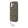 Husă spate Guess 4G Charm MagSafe pentru iPhone 17, ton pe ton, maro