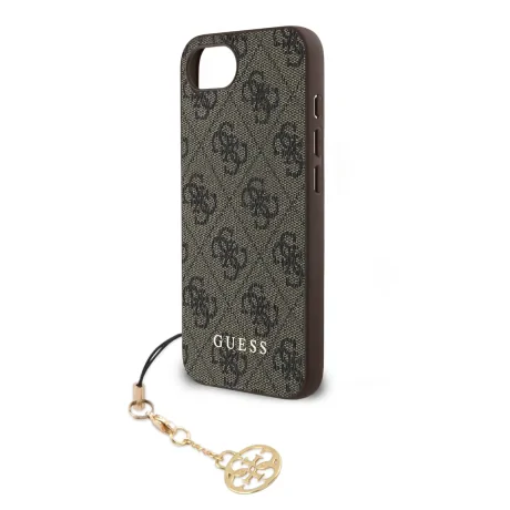 Husă spate Guess 4G Charm pentru iPhone 16e/17e, ton pe ton, maro